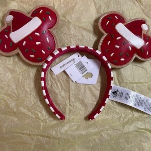 Christmas cookie stitched leather-style Mickey Ears